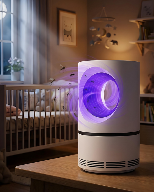 Mosquito Killer Lamp International Eco Friendly Bug Zapper Electric Mosquito Lamp Dual Mosquito Zapper Lamp Indoor Insect Trap Portable Killer Lamp.M61 (White)