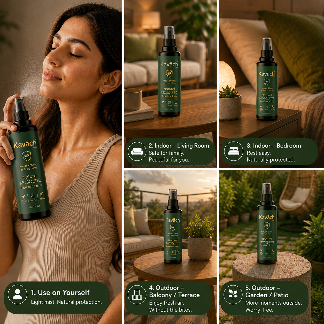Kavāch™ Natural Mosquito Repellent Spray