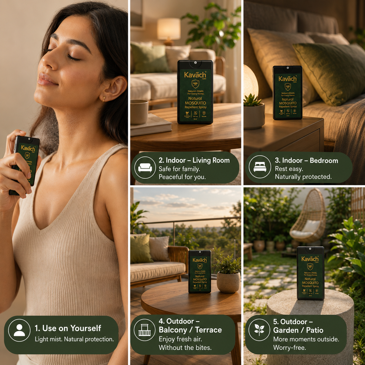 Kavāch Care™ – Pocket Shield (20ml) Natural Mosquito Repellent