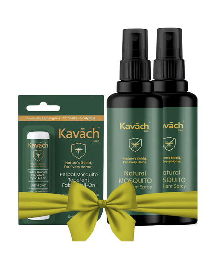 Kavāch™ Family Protection Pack – 1 Roll-On + 2 Natural Sprays
