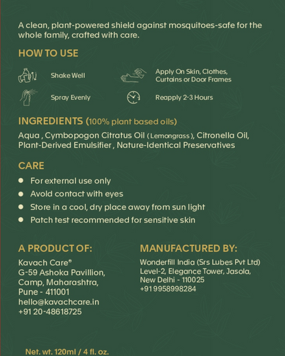 Kavāch™ Natural Mosquito Repellent Spray (2pack combo)
