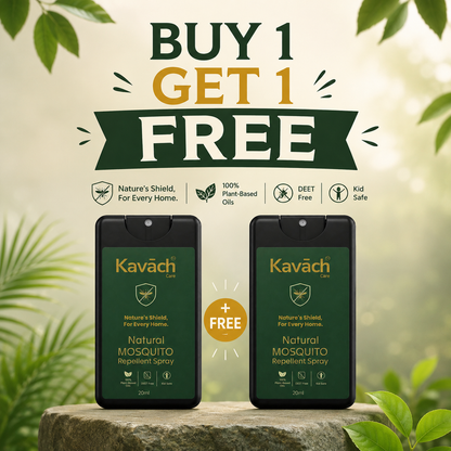 Kavāch Care™ – Pocket Shield (20ml) Natural Mosquito Repellent (Buy 1 Get 1 Free)