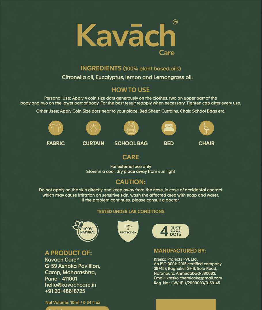 Kavāch™ Natural Mosquito Repellent – Fabric Roll-On (10ml)